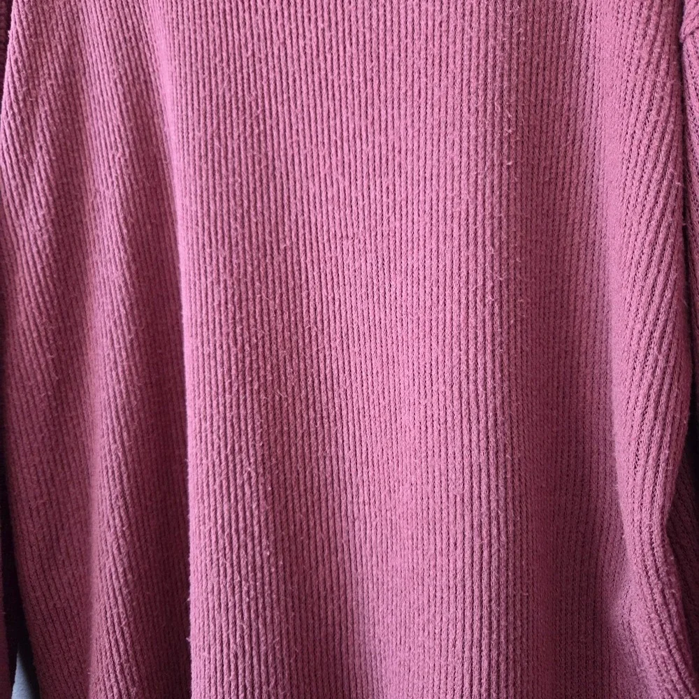 Ginger G Dusty‎ Rose Ribbed Knit Oversized Long Sleeve Top Women M Basic Cozy